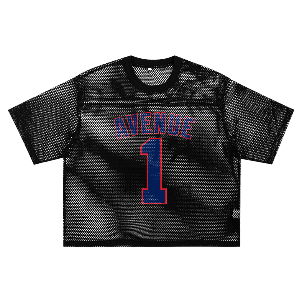See-through Boxy Net Jersey Shirt | Avenue Apparel